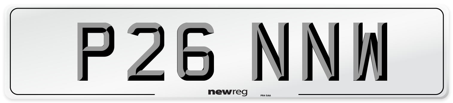 P26 NNW Number Plate from New Reg